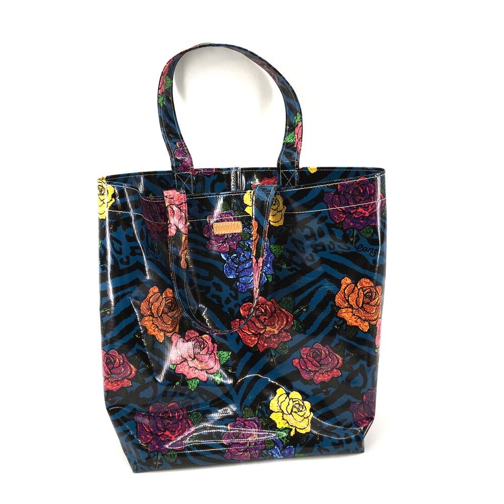 Consuela Grab N' Go Basic Lolo Blue Zebra Floral Tote Bag Everyday Maximalist